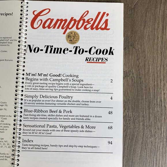 Campbell’s FAVORITE ALL TIME RECIPES  Lot of 3 Spiral Bound Pictured - 1992 - Picture 13 of 13